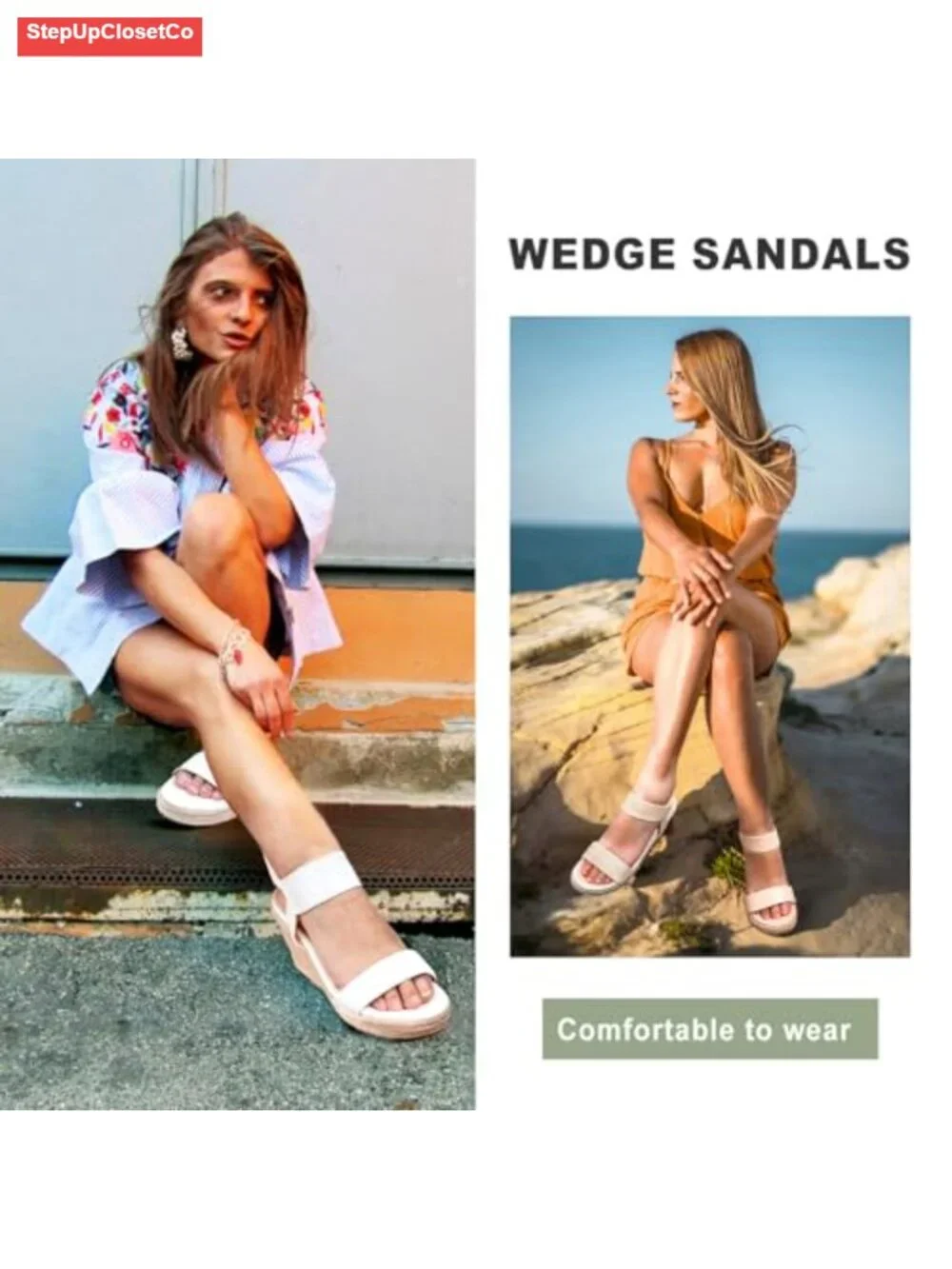 Women's Espadrille Wedge Sandals with Ankle Strap, 3.5 inch Wedge Heel, Open